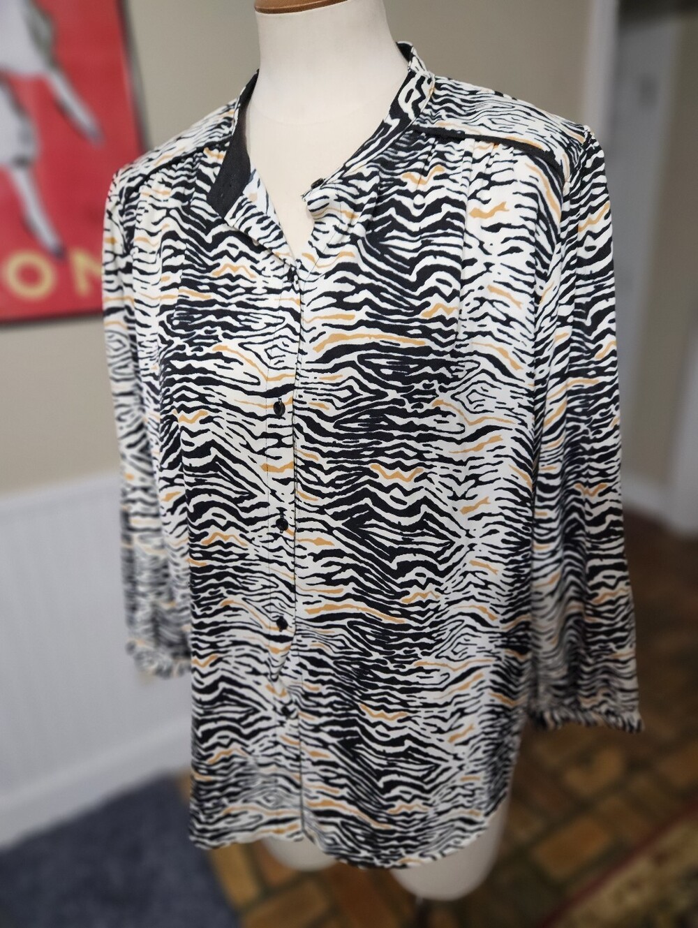 Joy Joy Animal Print Top Medium